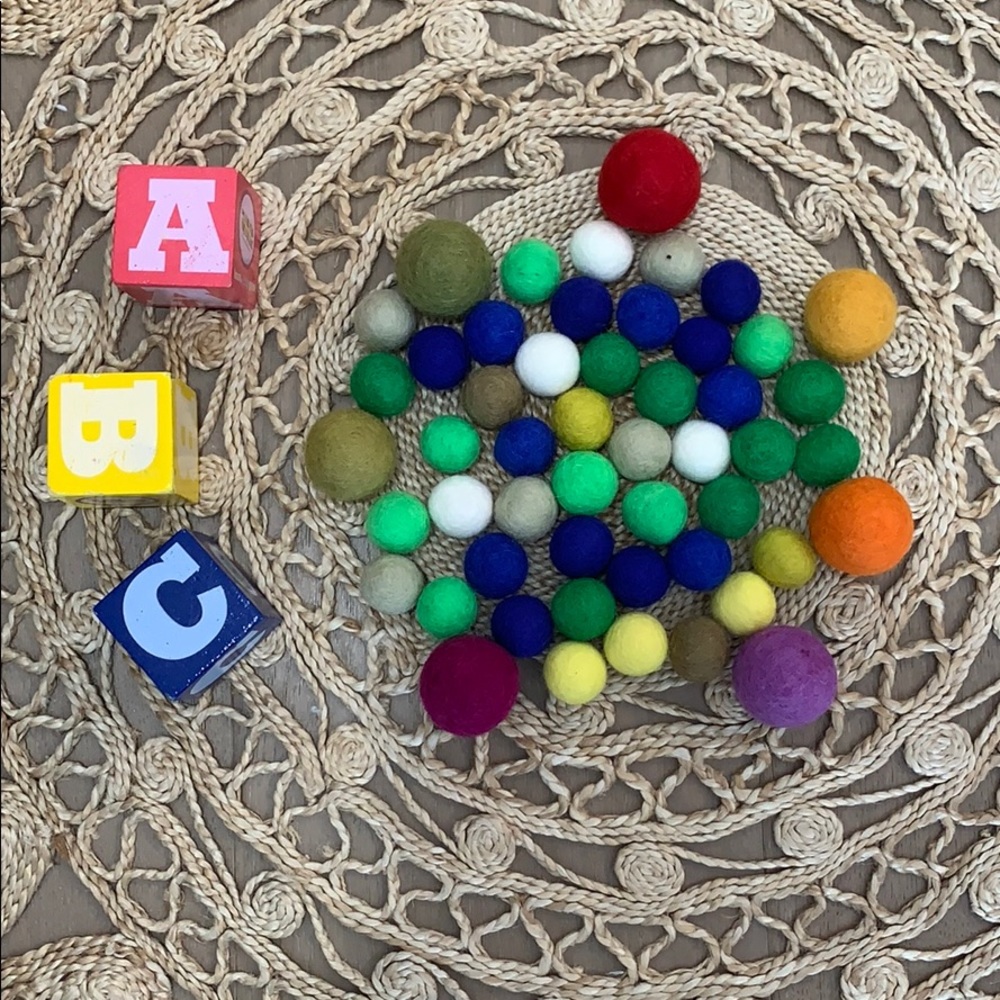 Felt balls.